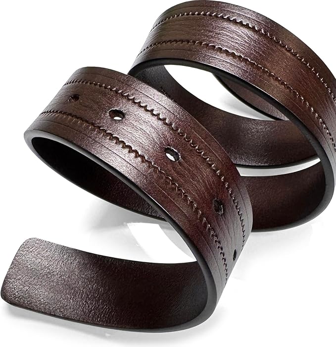 Genuine Full Grain Western Engraved Tooled Leather Strap or Belt 1-1/2" Wide