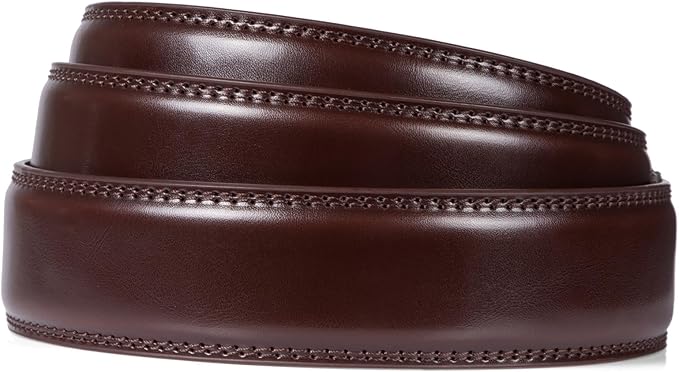 Founders & C Ratchet Belts for Men-Black/Brown Belt Leather 1 3/8" for Casual Dress-Micro Adjustable Belt