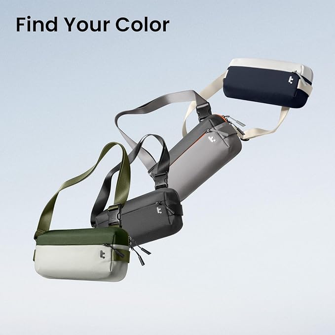 tomtoc Compact EDC Sling Bag 3L-10L, Minimalist Crossbody Bag Chest Shoulder Pack for Men Women, X-pac/Recycled Polyester