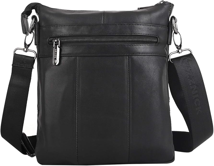 Genuine Leather Messenger Bag, Sling Bag Crossbody Shoulder Bags for Travel Work Business
