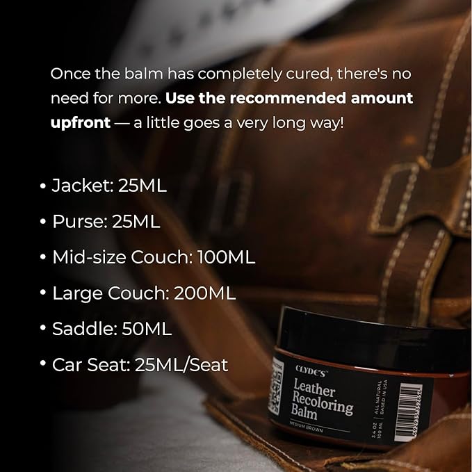 Clyde's™ Recoloring Balm | Non-Toxic Material Dye & Restorer for Furniture, Car Seats, & More | 23 Colors (Blue, 100ML)