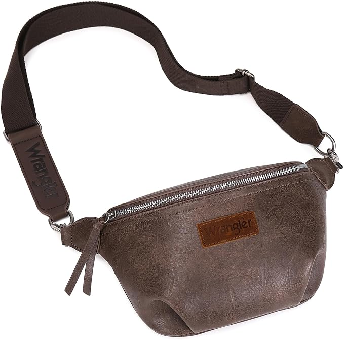 Wrangler Crossbody Bags for Women Large Fanny Packs Bum Bag Travel Belt Bags Sling Purse