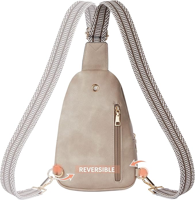 BOSTANTEN Small Sling Bag for Women Leather Crossbody Bags Fanny Pack Chest Bag for Travel