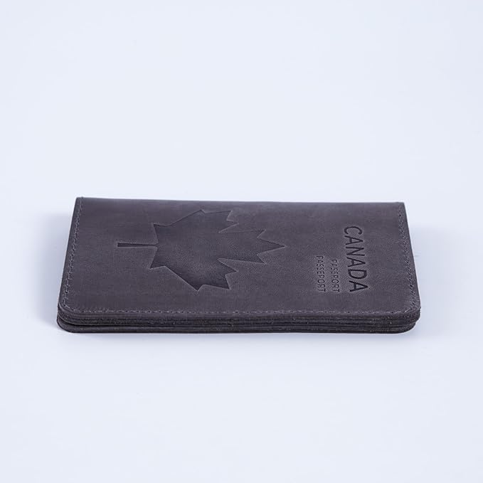 INCARNE Leather Passport Holder for Travel - Passport Case - Passport Wallet for Men - Passport Cover for Women Sleeve Protector - Travel Essentials Vacation Luggage Travel Gifts - Vintage Gray