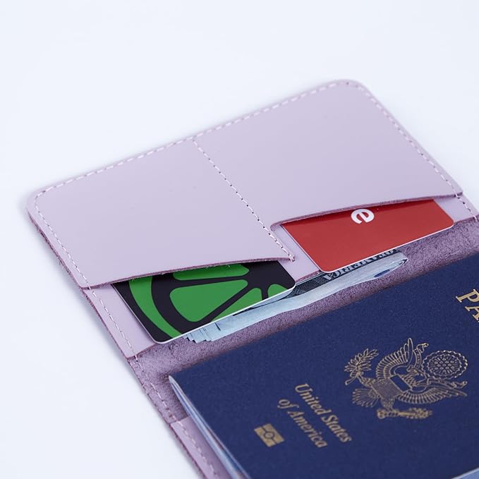 INCARNE US Leather Passport Holder for Travel - Passport Case - Passport Wallet for Men - Passport Cover for Women Sleeve Protector - Travel Essentials Vacation Luggage Travel Gifts - Classic Yellow