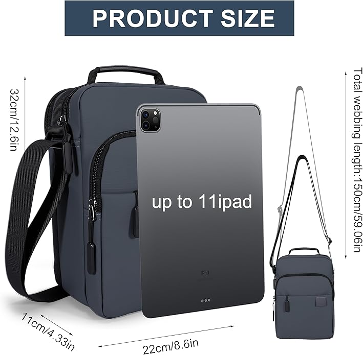 Messenger Bag for Men Sling Bag Anti Theft Crossbody Shoulder Bag Large Capacity Business Satchel for Travel Work