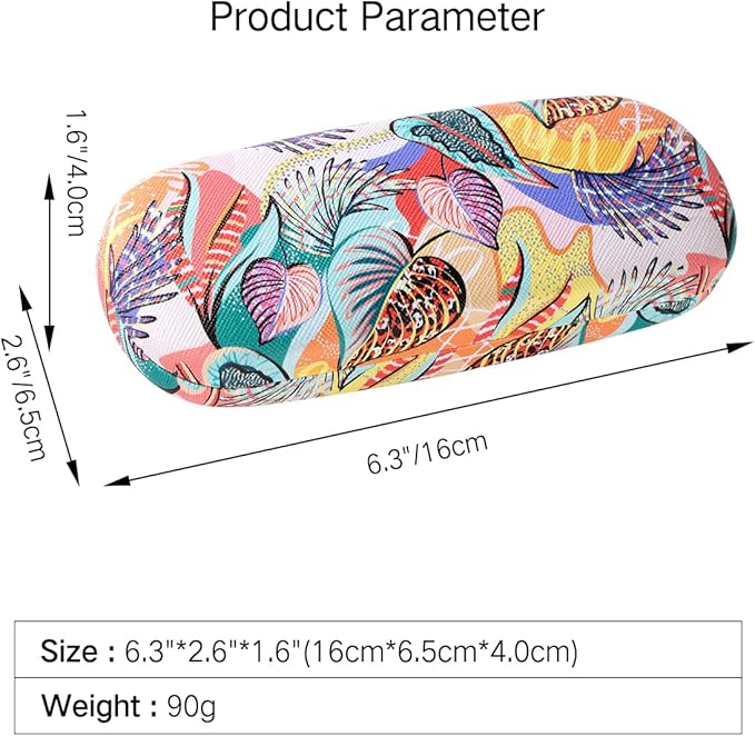 PERFECTSIGHT Hard Shell Eyeglasses Case, PU Leather Protective Glasses Case, Cute Eyeglass Case for Women Men Girls