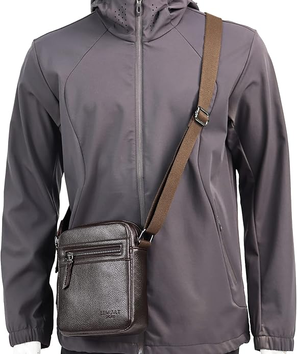 Small/Medium Crossbody bag for men shoulder bag mens purse satchel leather messenger bag gift man