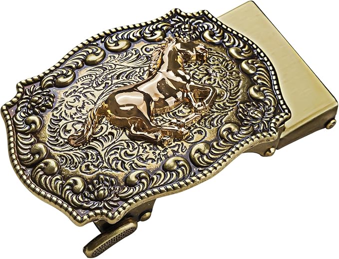 Barry.Wang Mens Belts Leather Ratchet Automatic Buckle Slide Click 1 3/8" Designer Dress Fashion Classic Casual Work Business
