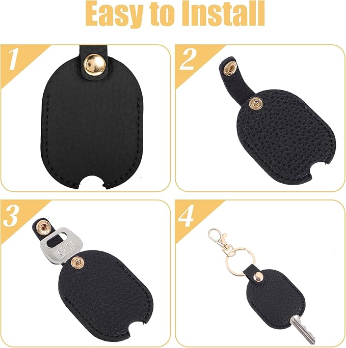 2Pcs Leather Car Key Cover Keychain Car Key Holder Leather Keychain Vintage Keys Fob Cover Stylish Keys Covers Caps Sleeve Broken Cars Loop Replacement Keychains Case Pouch Protector for Women Men