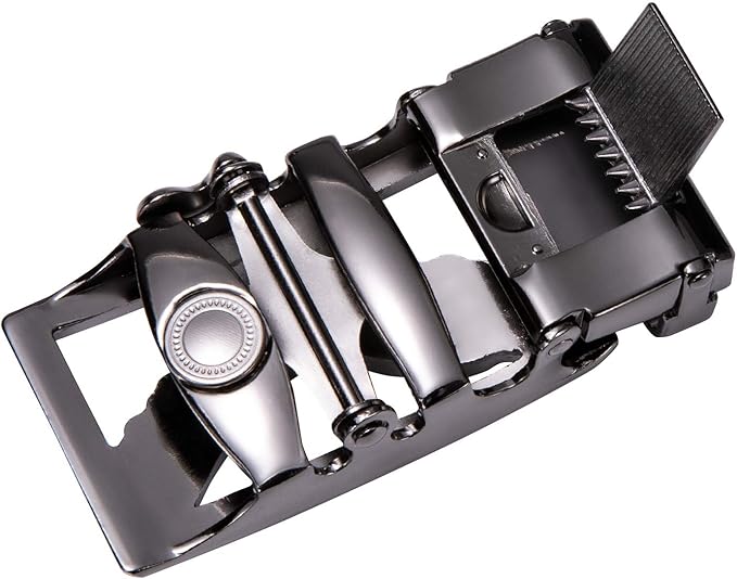 Barry.Wang Mens Belts Leather Ratchet Automatic Buckle Slide Click 1 3/8" Designer Dress Fashion Classic Casual Work Business