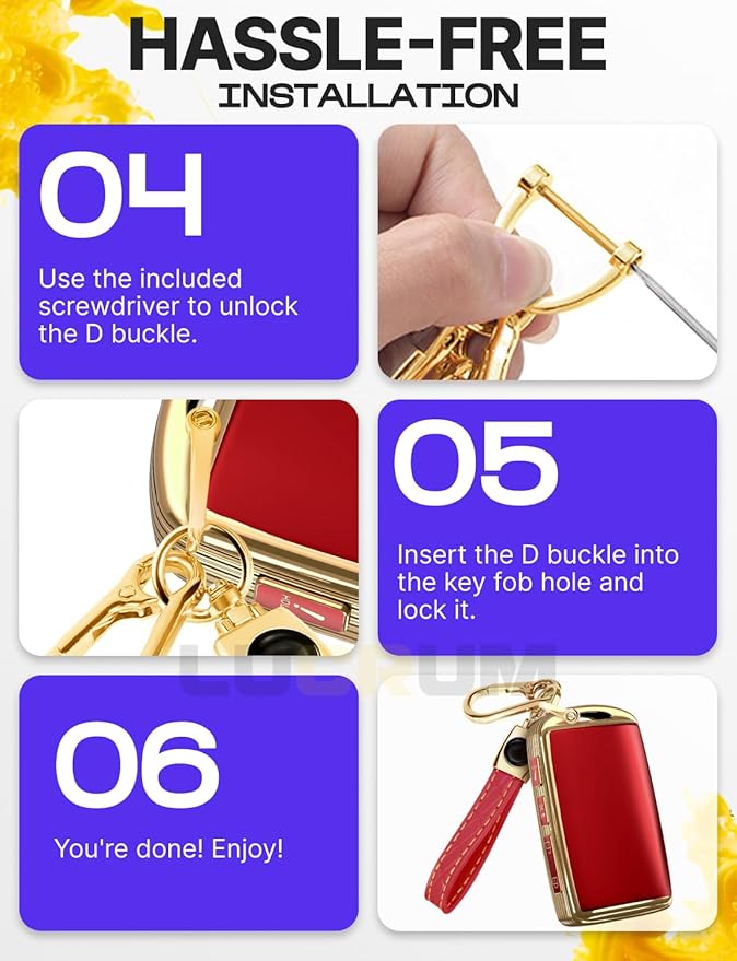 Lucrum Compatible with Mazda Key Fob Cover & Leather Keychain - TPU Case for 3, 6, CX-5 CX-9 CX-30 CX-50 CX-70 (2019-2025)
