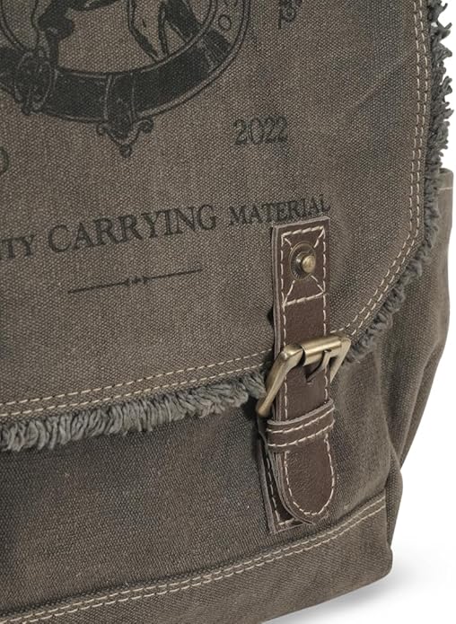 Roven - Vintage Canvas Leather Messenger Bag for Men & Women