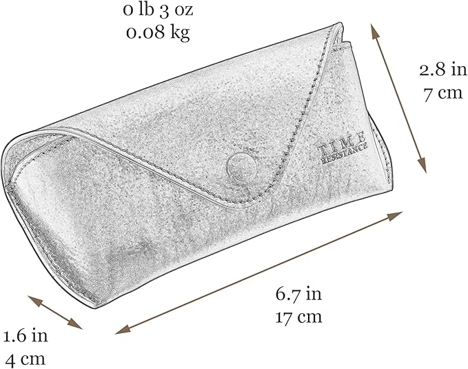 Time Resistance Leather Glasses Case - Hard Shell Leather Eyewear Holder – Sunglasses Case Handmade in Italy