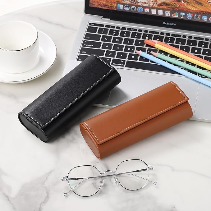 Sightor Glasses Case, 2 Pcs Eyeglasses Case Hard Shell Travel Sunglasses Case Reading Hard Glasses Cases for Women Men