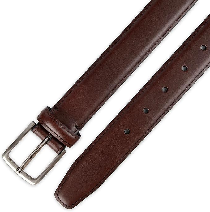 Haggar mens Leather Dress Belt for Suits and Pants - Classic, Formal, Business, Work
