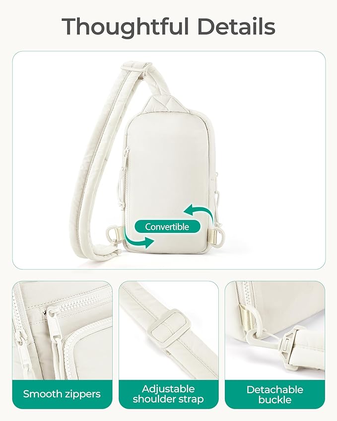 BAGSMART Crossbody Sling Bags for Women, Small Crossbody Purse Fanny Packs with Adjustable Strap, Sling Backpck for travel