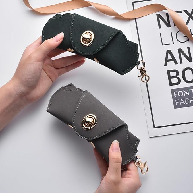 Vintage Leather Sunglasses Case, Portable Protective Case for Glasses Unisex Glasses Pouch Spectacles Organizer