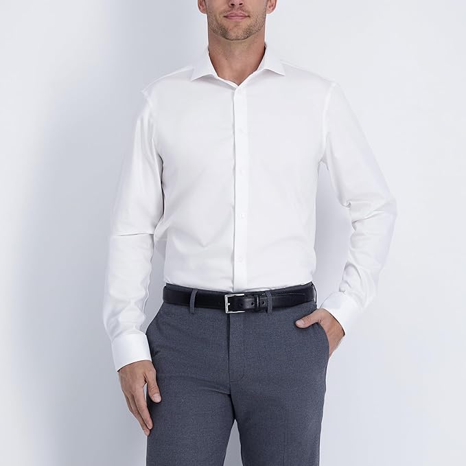 Cole Haan Men's Black Leather Dress Belt - Classic Style With Polished Buckle for Work Or Formal Wear