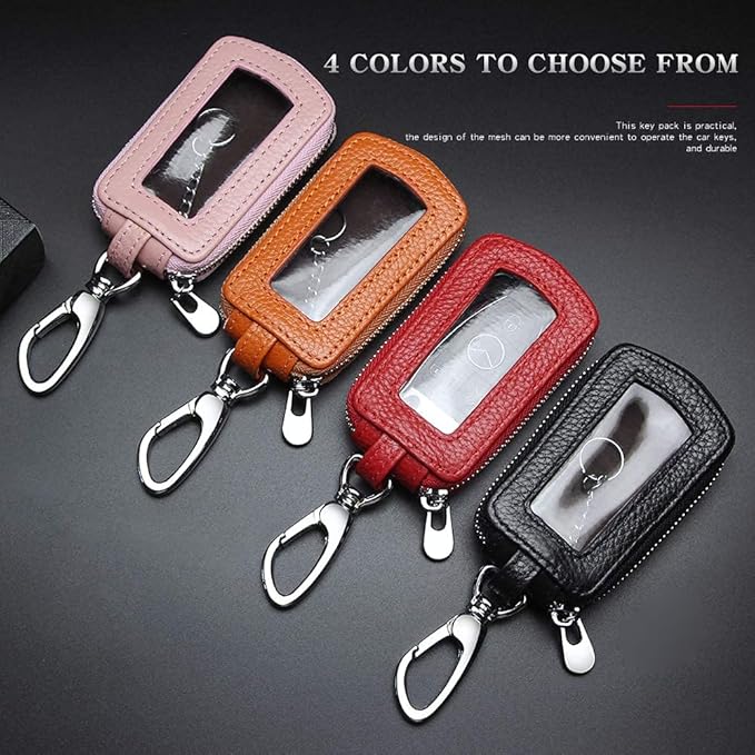 Universal Premium Car Key Fob Case Genuine Leather Car Smart Key fob Holder for Remote Key Fob