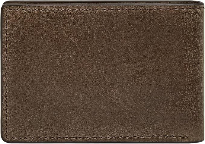 Fossil Men's Leather Slim Minimalist Bifold Front Pocket Wallet for Men