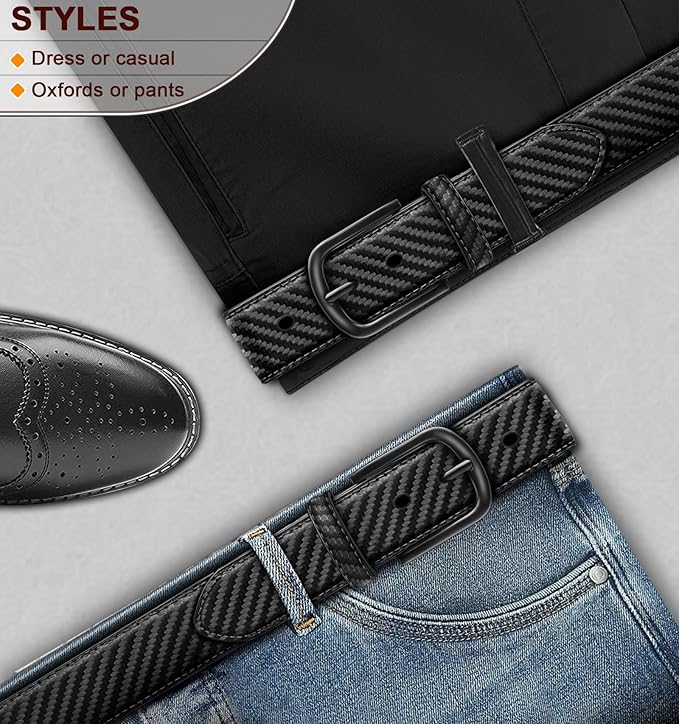 KEMISANT Men Belt-Genuine Leather Belt for Men Dress Casual Golf Jeans 1 3/8"