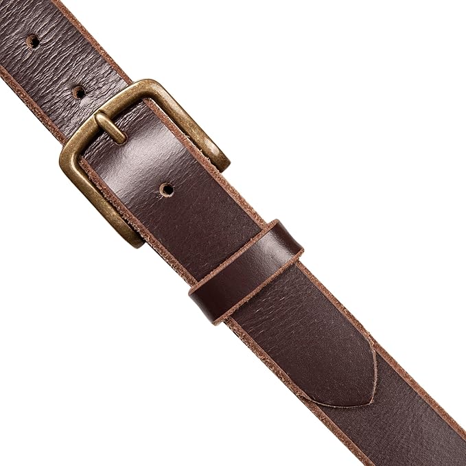 Lucky Brand Men's Jeans Leather Belt| Classic| Casual| Dress| Everyday| American Heritage| Genuine Leather| Metal Buckle