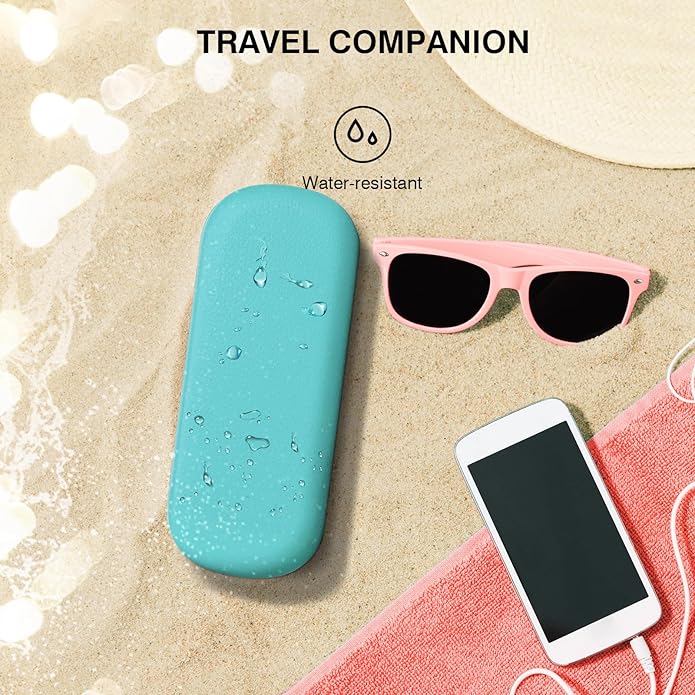 Marvolia Glasses Case Large Hard Shell Eyeglasses Case PU Leather Protective Case for Sunglasses Eyeglasses