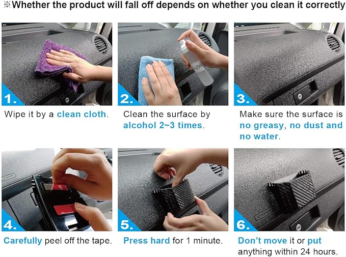 Hypersonic Front Seat Car Organizer Universal Vehicle Dashboard Pocket Holder Plastic Black Cargo Storage Box Holds Phone Money Cards Keys Glasses Remote