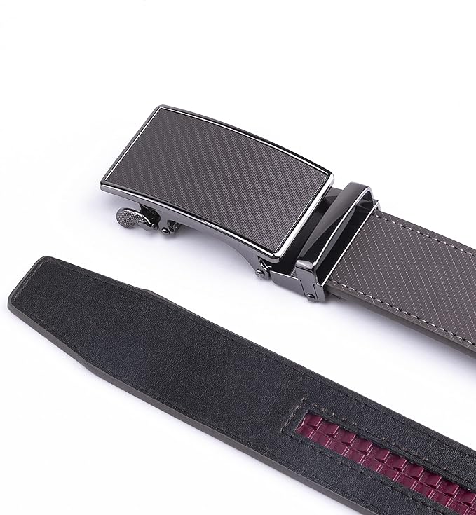 Fabio Valenti Mens Belt,Ratchet Belt Dress with 1 3/8" Genuine Leather with Easier Adjustable Buckle, Trim to Fit