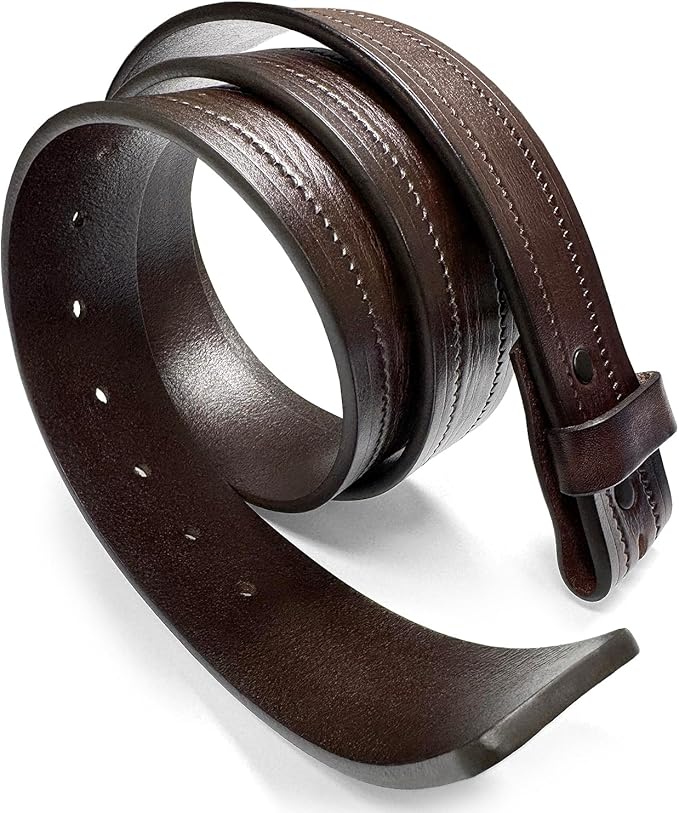 Western Floral Engraved Embossed Tooled Genuine Leather Belt Strap or Belt 1-1/2"(38mm) Wide, Multi-Style Options