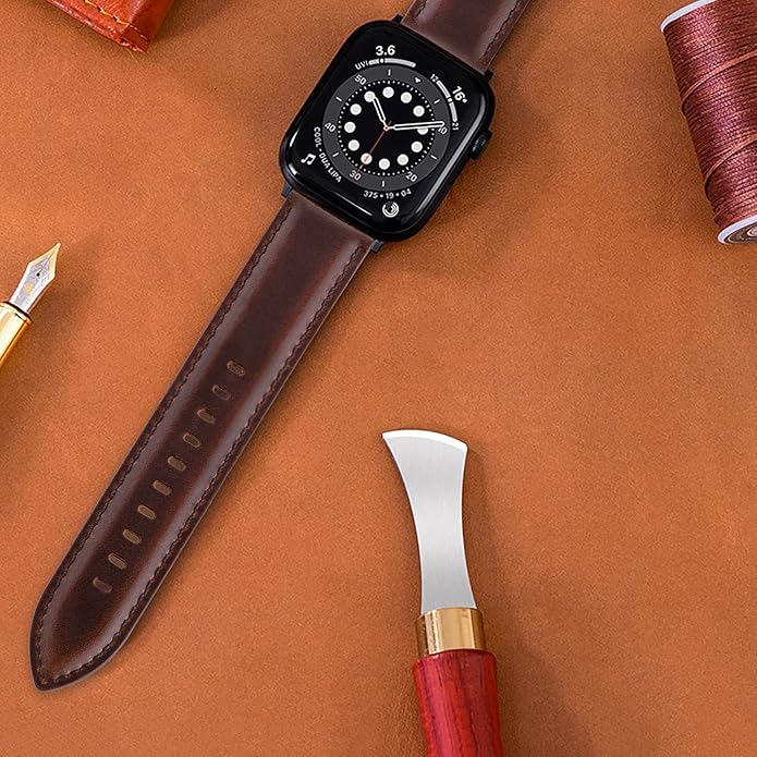 OTTOODY Leather Watch Bands Quick Release, Elegant Top Grain Leather Watch Straps for Men & Women, Choice of Color & Width - 18mm, 19mm, 20mm, 21mm or 22mm Wristbands Bracelet for Watch & Smartwatch