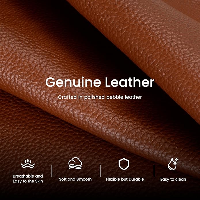 befen Genuine Leather Small Sling Bag for Women Anti-Theft Crossbody Chest Bags Multi-Pockets Fanny Pack with RFID Card Slots