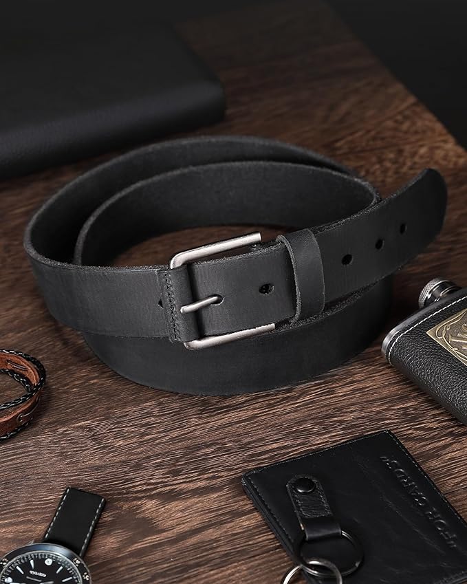 CHAOREN Full Grain Leather Belt for Men, Work Belts for Men Heavy Duty, Daily Wear for Jeans Pants