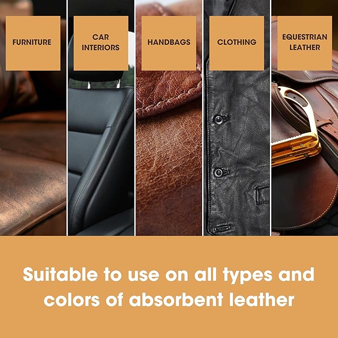 Furniture Clinic Leather Easy Restoration Kit | with Leather Recoloring Balm, Cleaner, Sponge, and Cloth | Leather Repair Kit for Scratched and Faded Furniture (Bordeaux)