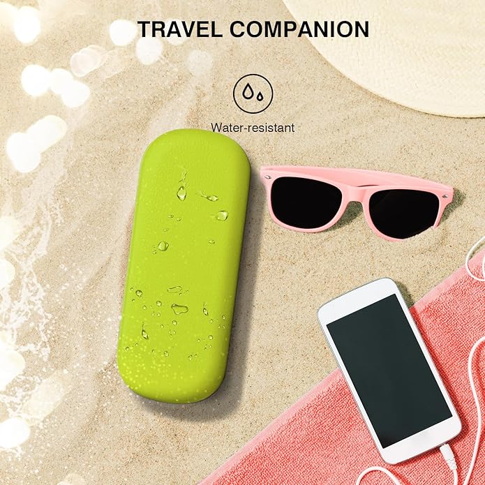 Marvolia Glasses Case Large Hard Shell Eyeglasses Case PU Leather Protective Case for Sunglasses Eyeglasses