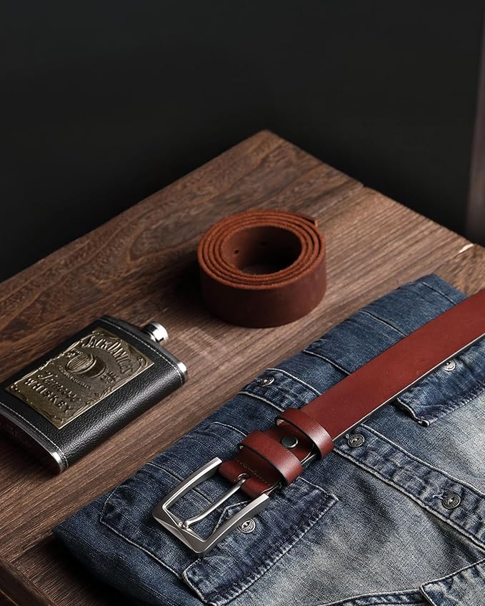 CHAOREN 1.5" Mens Belts Leather - Italian Full Grain Leather Belts - Ideal for Casul Jeans & Work Wear