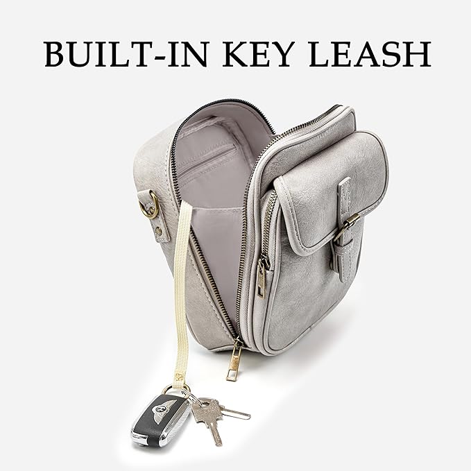 Small Messenger Bag Vegan Leather Crossbody Bag for Women Men, Vintage Cross Body Shoulder Purse with Card Slots