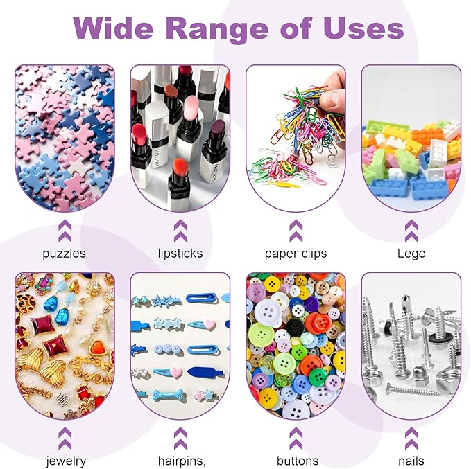 Small Plastic Box, 5" X 2.8" X 2" Stackable Mini Storage Box with Lid, Clear Organizer Container for Jewelry Beads, Small Crafts Items Accessories - 6 Pack