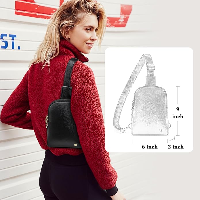 INICAT Small Sling Bag for Women Everyday & Travel Crossbody Bags Lightweight Cross Body Purses Vegan Leather