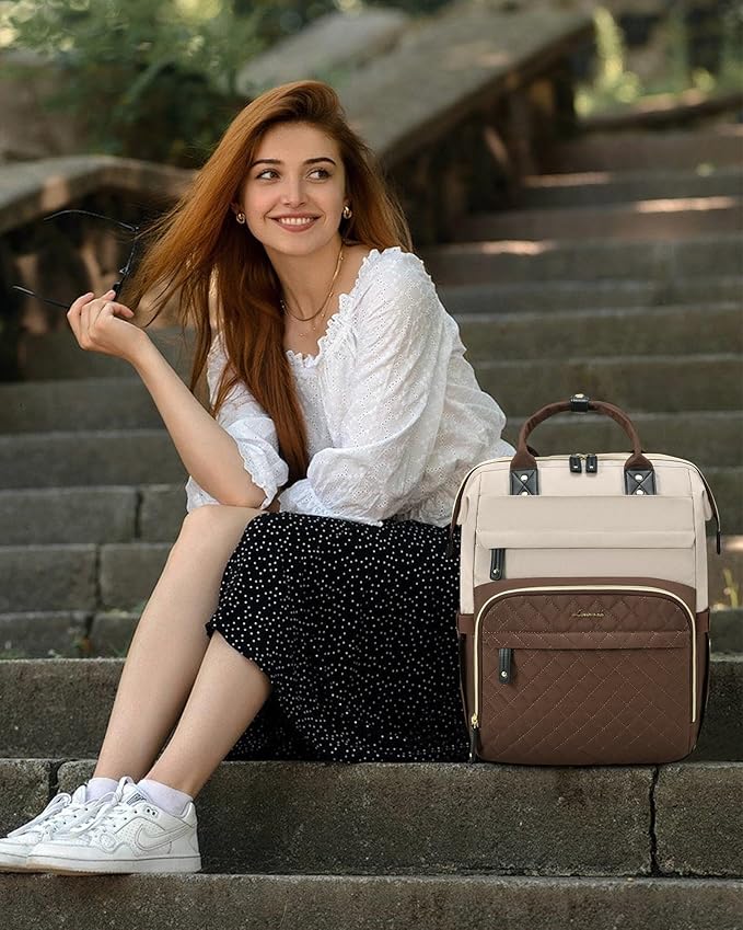 LOVEVOOK Laptop Backpack for Women, 15.6 inch Waterproof Nurse Bag Teacher Work Backpack Purse for Women, Travel Computer Backpack for College Office Business Ladies