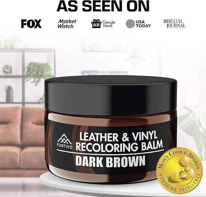 FORTIVO Leather Recoloring Balm, Leather Repair Kit for Furniture, White Leather Dye, Leather Repair Kit, White Leather Balm, Leather Repair Kit for Couches, Balm Leather - White