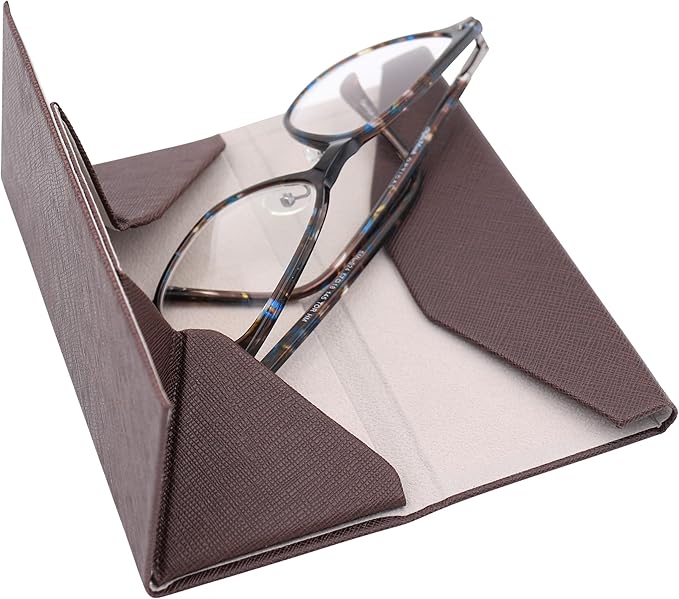 Real Sic Glasses Case for Men and Women - Magnetic Folding Hard Shell Sunglass Holder - Inspired by Solid Color