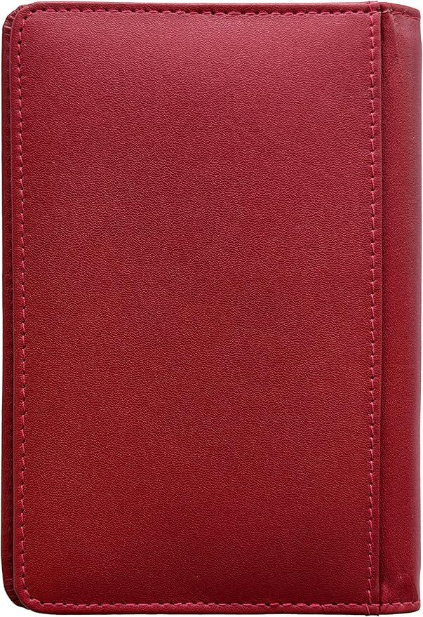 Red Genuine Leather RFID Passport Cover