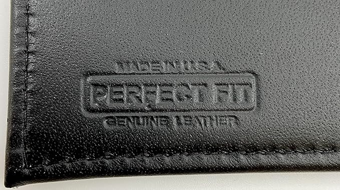 Perfect Fit Shield Wallets Shield with Eagle Police and Security Fits for Blackington B 296 Style Hidden Badge Wallet Leather (Cutout PF-209) Black
