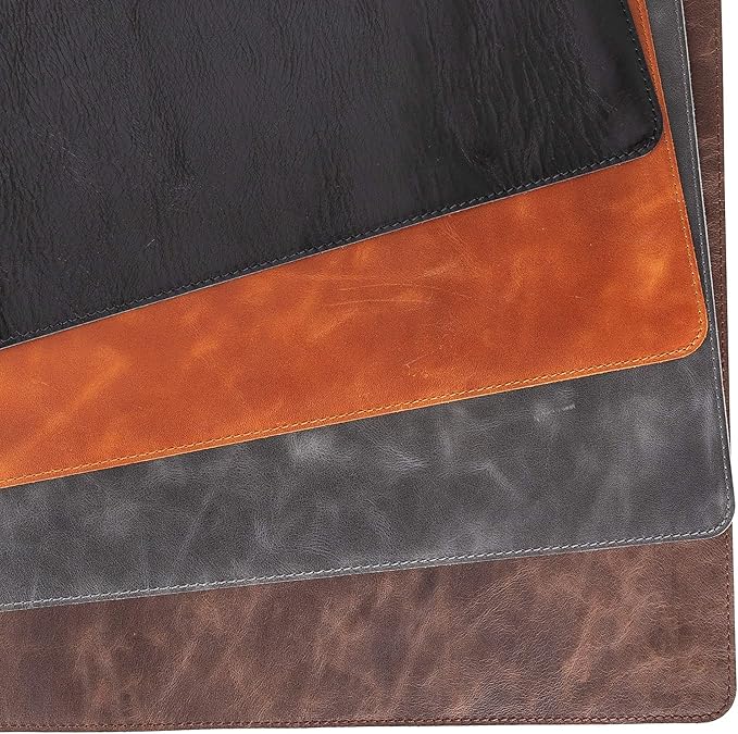 Venito Premium Leather Desk Pad Mat (36 X 19 inch) - Large Desk Mat for Keyboard and Mouse Home Office Accessories (Coffee Brown)