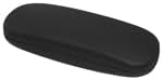 MoKo Glasses Case, PU Leather Eyeglasses Cases with Cloth，Glasses Case Hard Shell Suitable for Most Glasses, Black