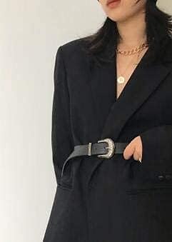 INOGIH Adjustable-Vintage-Western-Cowboy-Belt Women Men - Cowboy-Style Engraved-Buckle Belt for Jeans Pants Dresses
