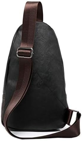Hebetag Leather Sling Bag Crossbody Backpack for Men Women Travel Outdoor Camping