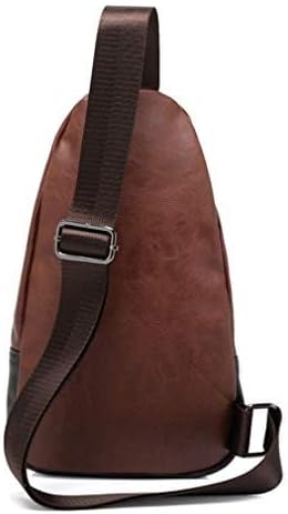 Hebetag Leather Sling Bag Crossbody Backpack for Men Women Travel Outdoor Camping